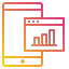 Mobile analytics icône 64x64