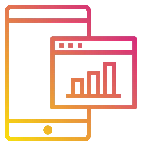Mobile analytics icon