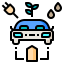 Hybrid car icon 64x64