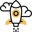 Rocket launch icon 64x64