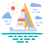 Sailing boat icon 64x64
