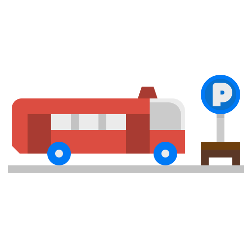 Bus stop icon