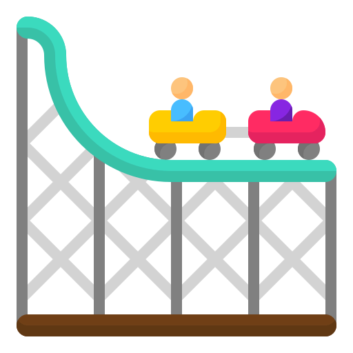 Roller coaster icon