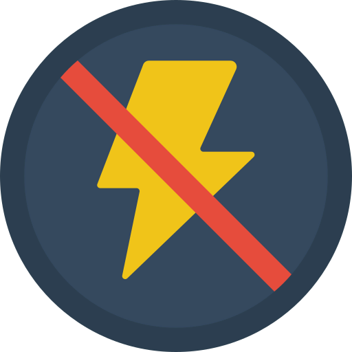 No flash icon