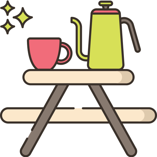 Camping table icon
