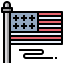 United states of america icon 64x64