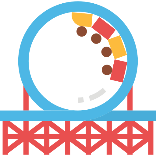 Roller coaster icon