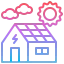 Solar house icon 64x64