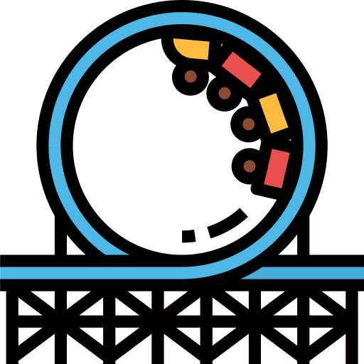 Roller coaster icon