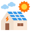 Solar house icon 64x64