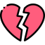 Broken heart icon 64x64