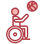 Wheelchair basketball icon 64x64