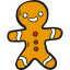 Gingerbread man icon 64x64