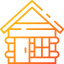 Wood house icon 64x64
