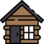 Wood house icon 64x64