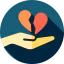 Broken heart icon 64x64