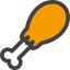 Chicken leg icon 64x64