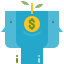 Money growth icon 64x64