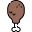 Chicken leg icon 64x64