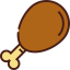 Chicken leg icon 64x64
