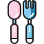 Baby cutlery icon 64x64