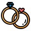Wedding rings icon 64x64