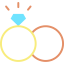 Wedding rings icon 64x64