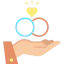 Wedding rings icon 64x64