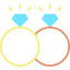 Wedding rings icon 64x64