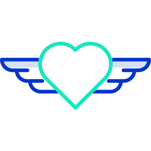 Heart wings icon