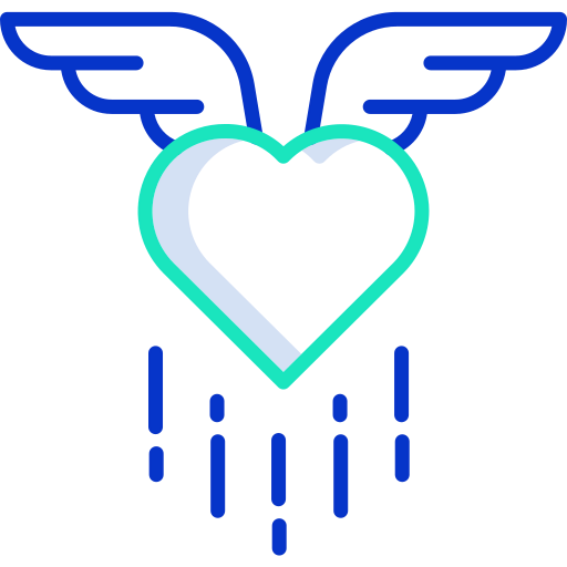 Heart wings icon