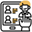 Online recruitment icon 64x64