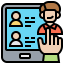Online recruitment icon 64x64
