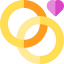 Wedding rings icon 64x64