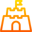 Sand castle icon 64x64