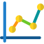 Line chart icon 64x64