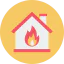 Burning house biểu tượng 64x64