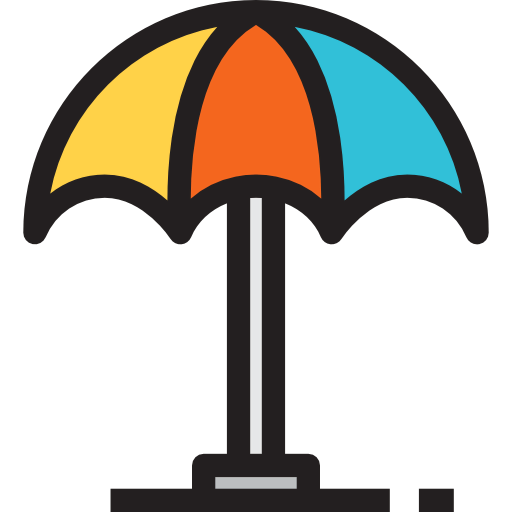 Sun umbrella icon