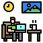 Working at home icon 64x64