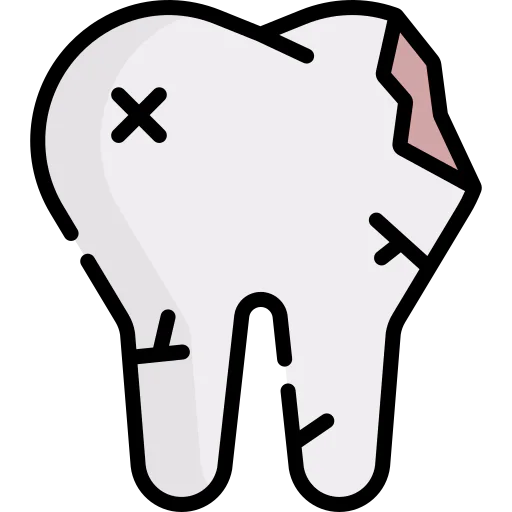 Broken tooth icon
