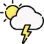Scattered thunderstorms Symbol 64x64