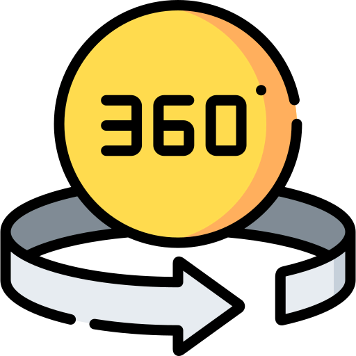 360 degrees icon