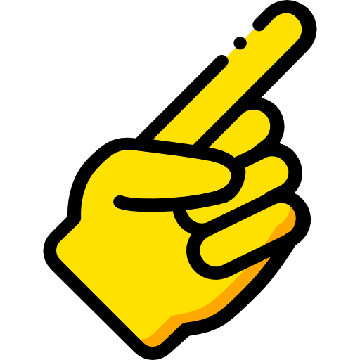 Pointing hand icon