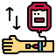 Blood transfusion icon 64x64