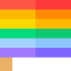 Rainbow flag 상 64x64