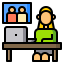 Working at home icon 64x64