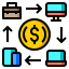 Money transfer icon 64x64