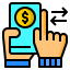Money transfer icon 64x64