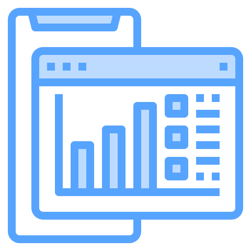 Mobile analytics icon