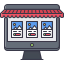 Online shopping icon 64x64